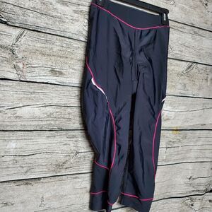 4Ucycling Womens Pink / Black 3/4 Bicycle Padded Pants Leggings Size Small